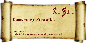 Komáromy Zsanett névjegykártya