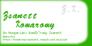 zsanett komaromy business card